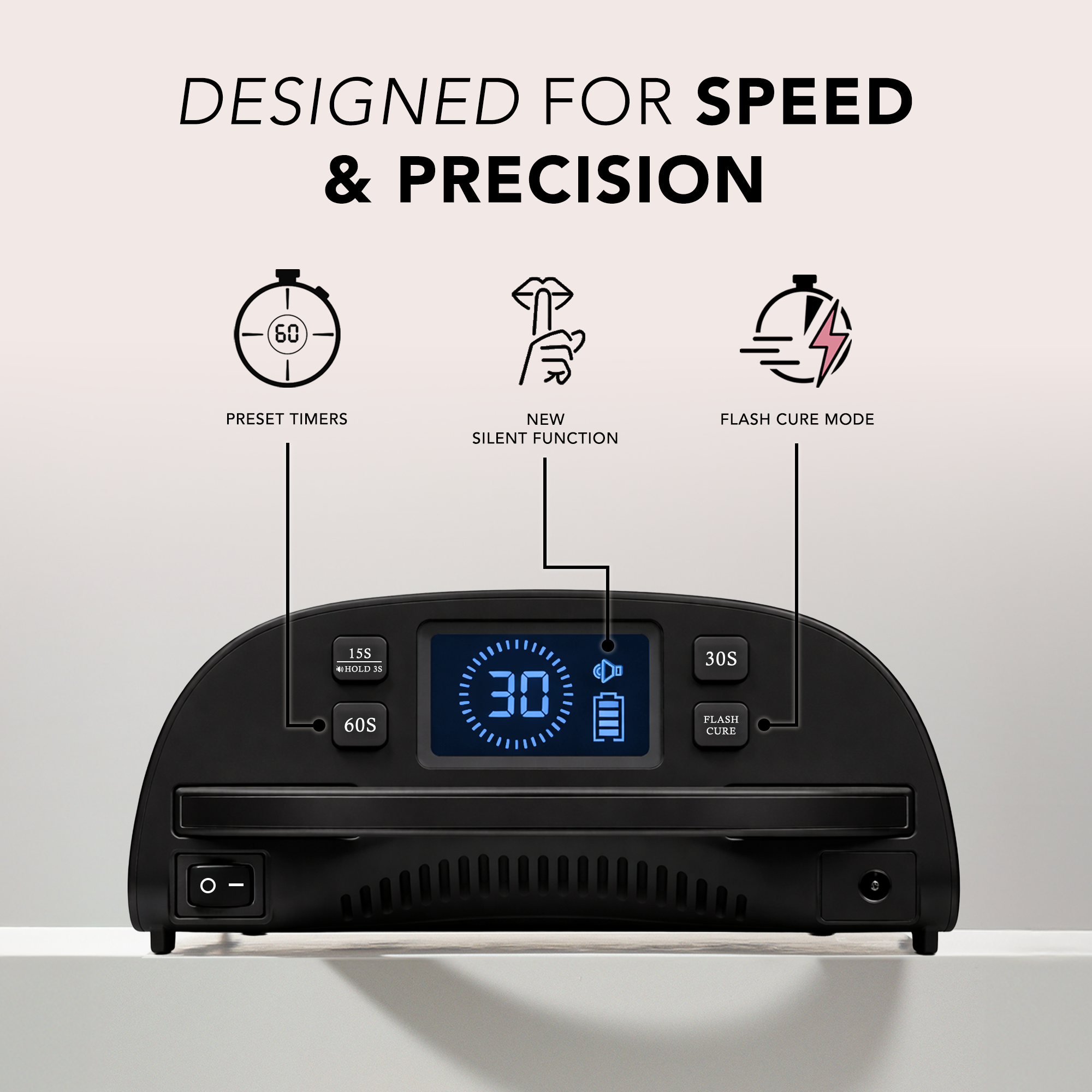 Beyond Pro Rechargeable LED Lamp III - Black